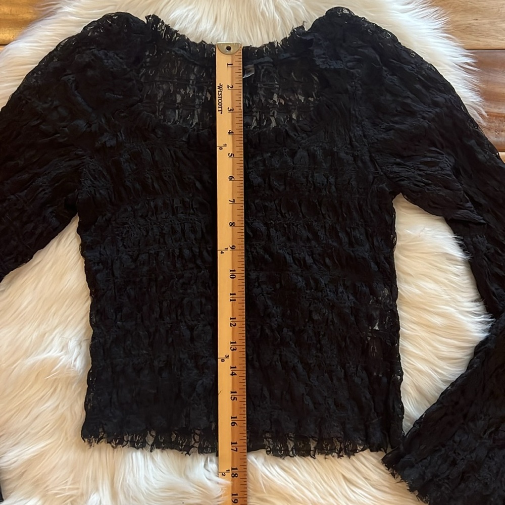 Free People Madison Top in Black Sz Medium - Picture 8 of 13